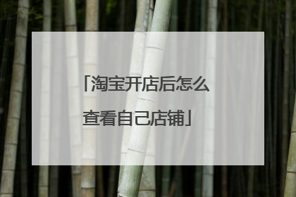 淘宝开店后怎么查看自己店铺