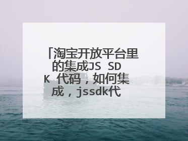 淘宝开放平台里的集成JS SDK 代码,如何集成,jssdk代码复制到哪里,请高手指点一下