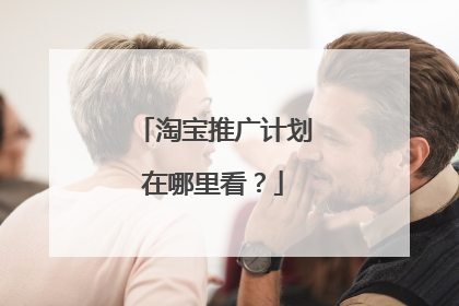 淘宝推广计划在哪里看？