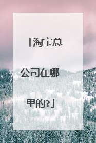 淘宝总公司在哪里的?