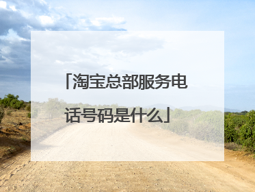 淘宝总部服务电话号码是什么