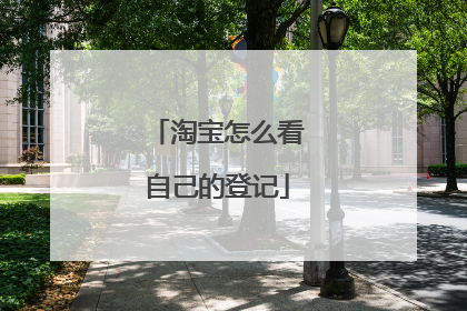 淘宝怎么看自己的登记