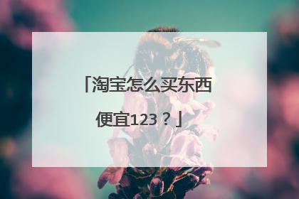 淘宝怎么买东西便宜123？