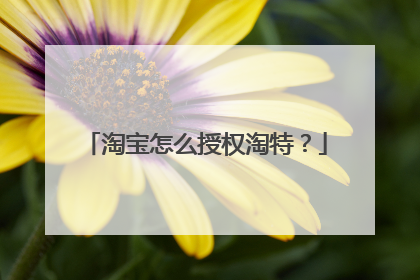 淘宝怎么授权淘特?
