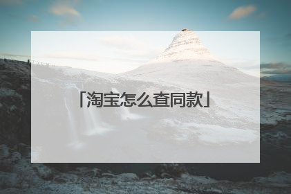 淘宝怎么查同款