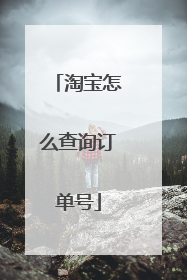 淘宝怎么查询订单号