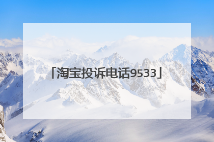 淘宝投诉电话9533