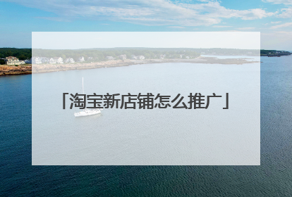 淘宝新店铺怎么推广
