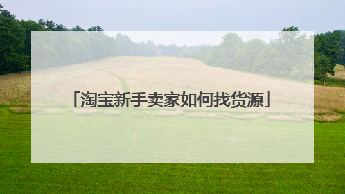 淘宝新手卖家如何找货源