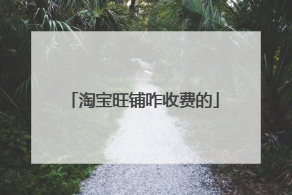 淘宝旺铺咋收费的
