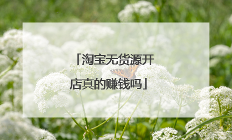 淘宝无货源开店真的赚钱吗