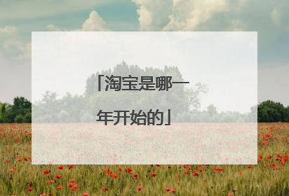 淘宝是哪一年开始的