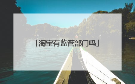 淘宝有监管部门吗
