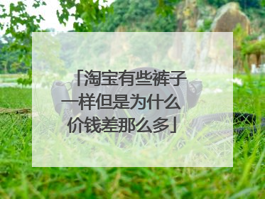 淘宝有些裤子一样但是为什么价钱差那么多