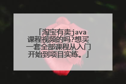 淘宝有卖java课程视频的吗?想买一套全部课程从入门开始到项目实练。