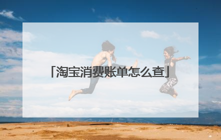淘宝消费账单怎么查