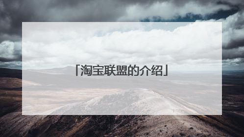 淘宝联盟的介绍