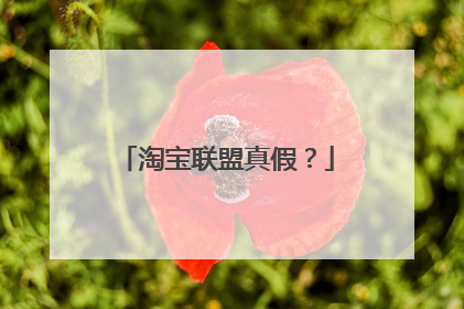 淘宝联盟真假？
