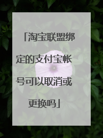 淘宝联盟绑定的支付宝帐号可以取消或更换吗