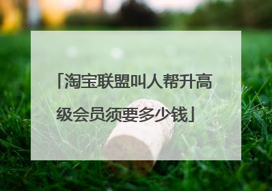 淘宝联盟叫人帮升高级会员须要多少钱