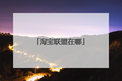 淘宝联盟在哪