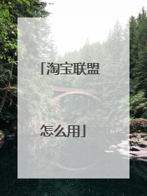 淘宝联盟怎么用