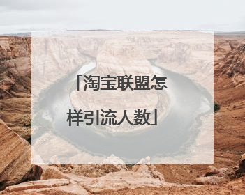 淘宝联盟怎样引流人数