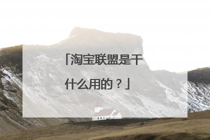 淘宝联盟是干什么用的?