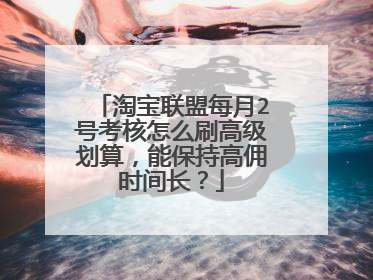 淘宝联盟每月2号考核怎么刷高级划算,能保持高佣时间长?