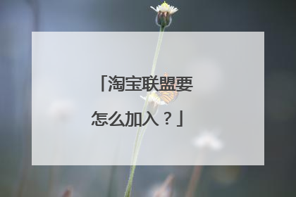 淘宝联盟要怎么加入？