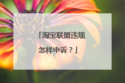 淘宝联盟违规怎样申诉?