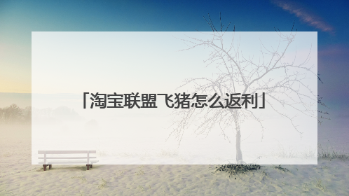 淘宝联盟飞猪怎么返利