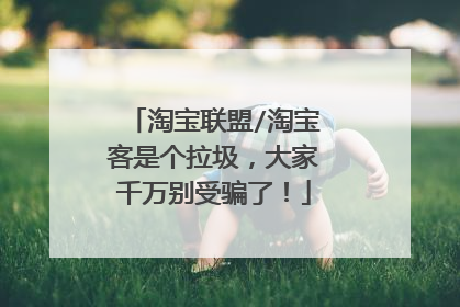 淘宝联盟/淘宝客是个拉圾,大家千万别受骗了!
