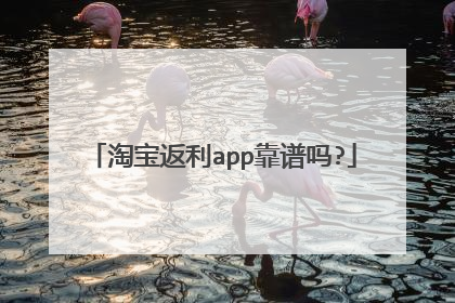 淘宝返利app靠谱吗?