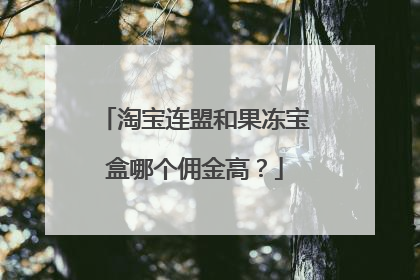 淘宝连盟和果冻宝盒哪个佣金高?