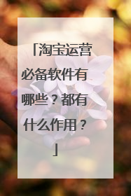 淘宝运营必备软件有哪些?都有什么作用?