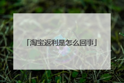 淘宝返利是怎么回事