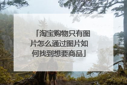 淘宝购物只有图片怎么通过图片如何找到想要商品