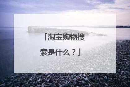 淘宝购物搜索是什么?
