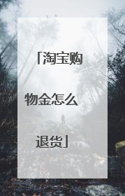 淘宝购物金怎么退货