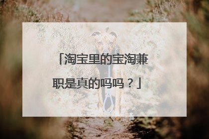 淘宝里的宝淘兼职是真的吗吗?