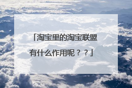 淘宝里的淘宝联盟有什么作用呢??