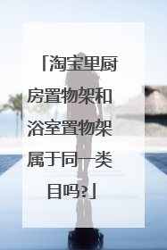 淘宝里厨房置物架和浴室置物架属于同一类目吗?