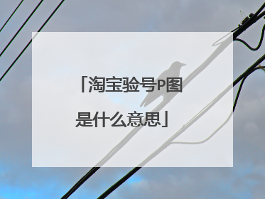 淘宝验号P图是什么意思