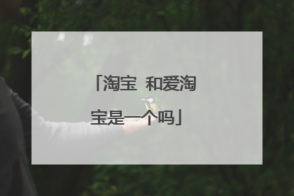 淘宝 和爱淘宝是一个吗
