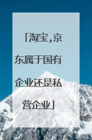 淘宝,京东属于国有企业还是私营企业
