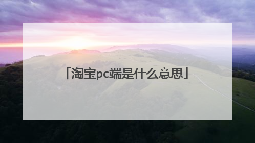 淘宝pc端是什么意思