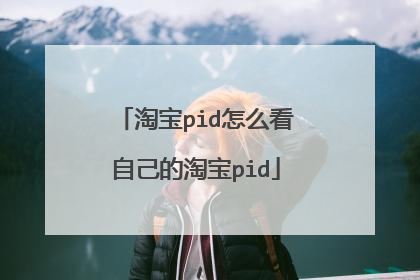 淘宝pid怎么看自己的淘宝pid