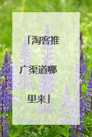 淘客推广渠道哪里来