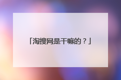 淘搜网是干嘛的?